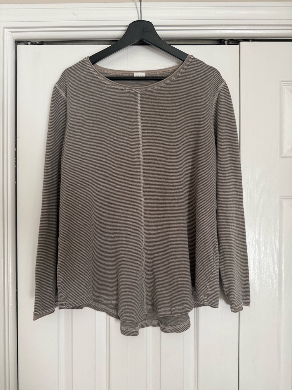 Poetry Striped Long Sleeve Tunic XL Hemp and organic cotton